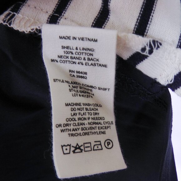 NWT Theory Relaxed Combo Stripe Shift Dress–Chic Everyday & Travel-Ready Classic - Picture 9 of 9